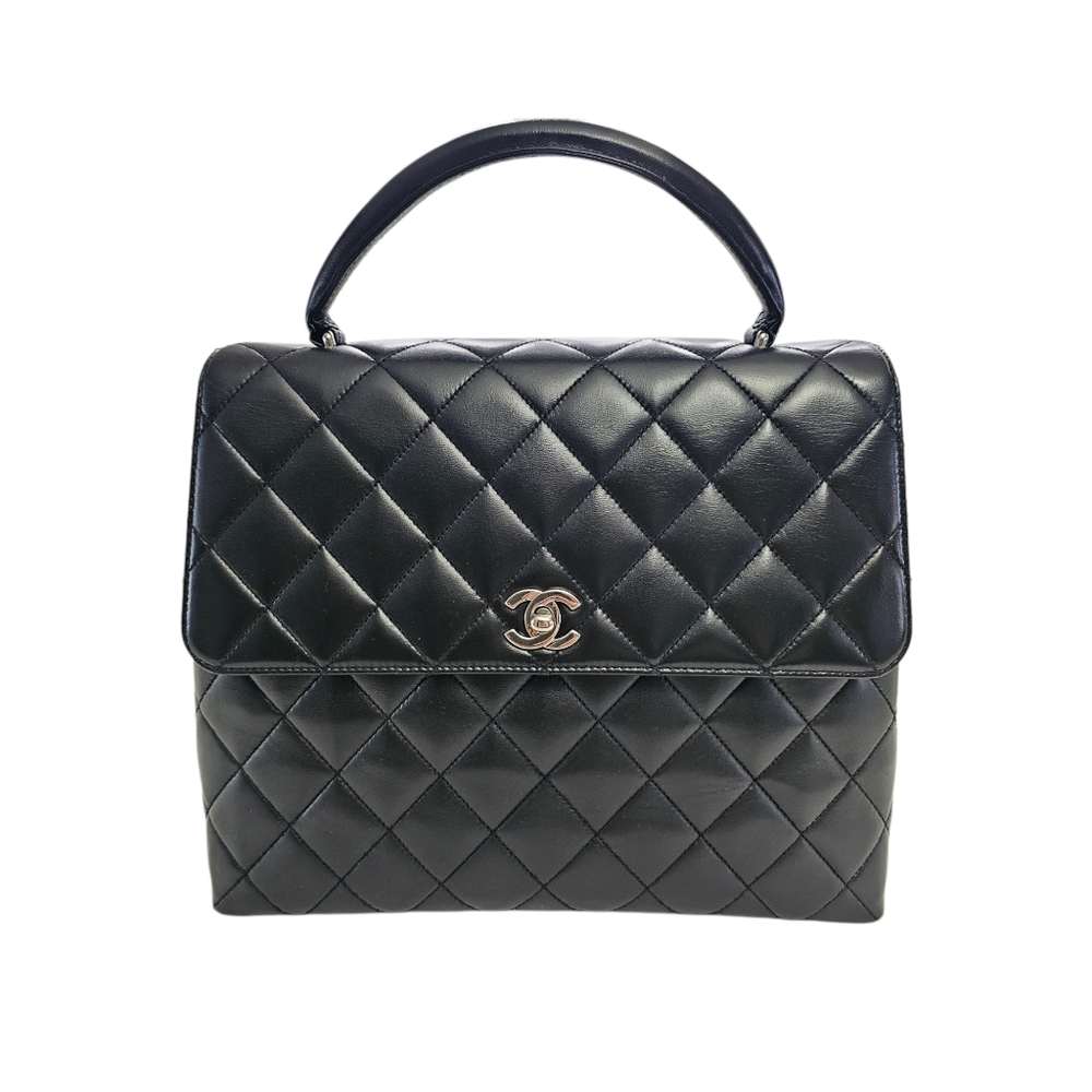 Chanel Maxi Kelly Black Silver Hardware